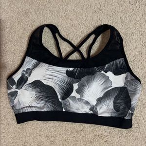 black and white bra